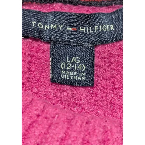 Tommy Hilfiger Pink Cable Knit Sweater Women’s Large EUC - Picture 4 of 4